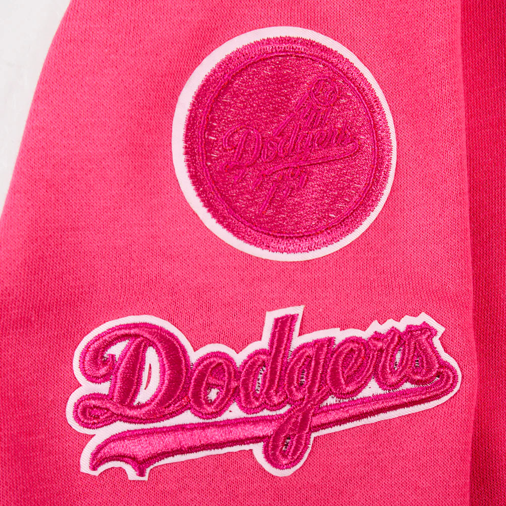 MLB LOS ANGELES DODGERS TRIPLE PINK TODDLER GIRLS FLEECE PO HOODIE