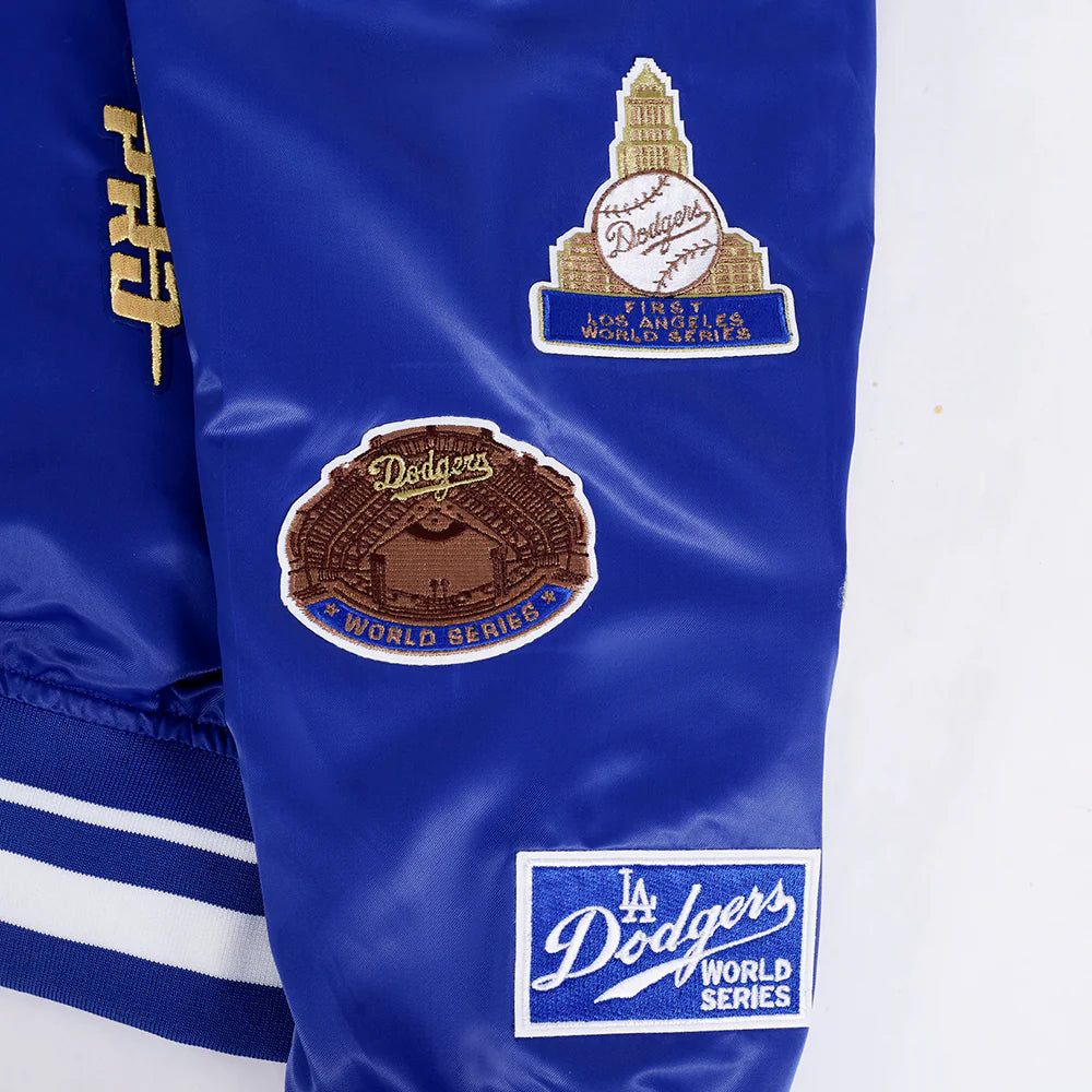 MLB LOS ANGELES DODGERS WORLD SERIES WOMEN'S RIB SATIN JACKET