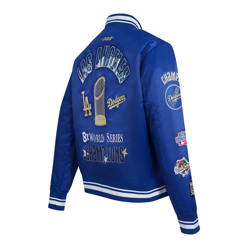 MLB LOS ANGELES DODGERS WORLD SERIES WOMEN'S RIB SATIN JACKET