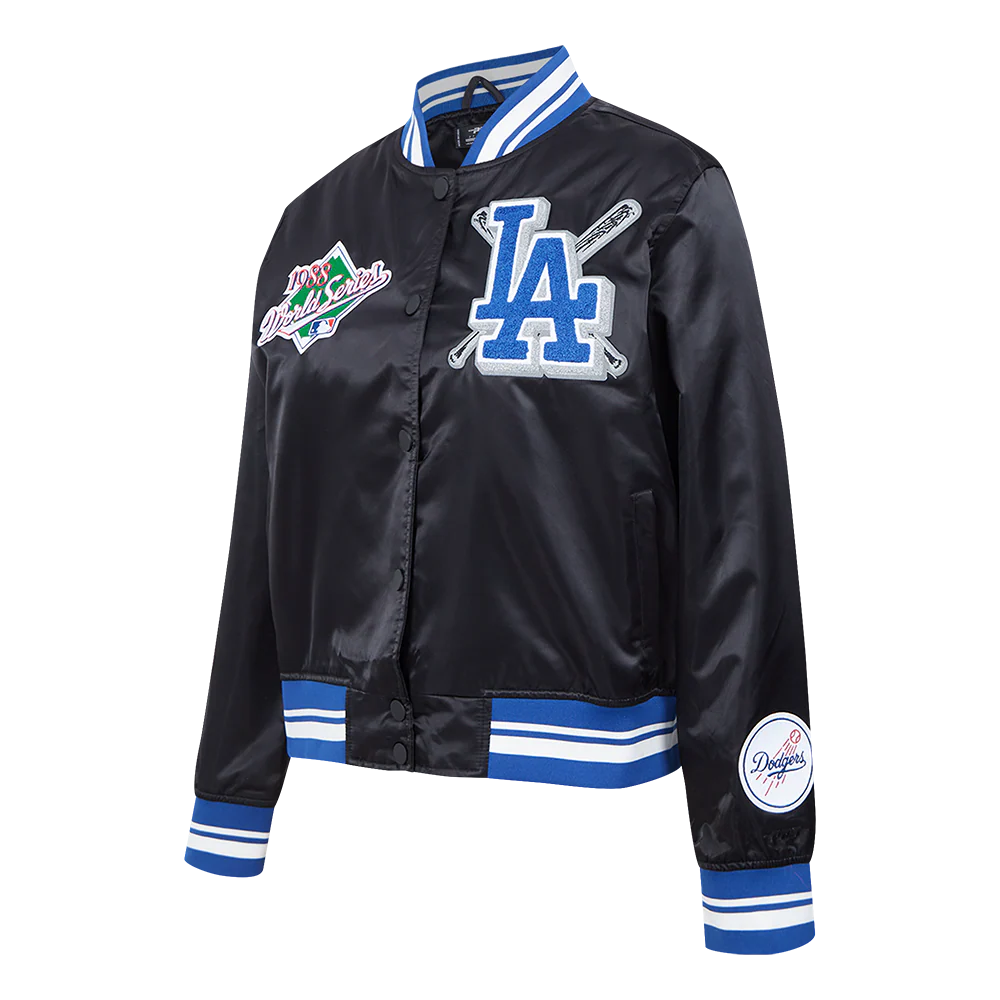 MLB LOS ANGELES DODGERS MASHUP WOMEN'S RIB SATIN JACKET