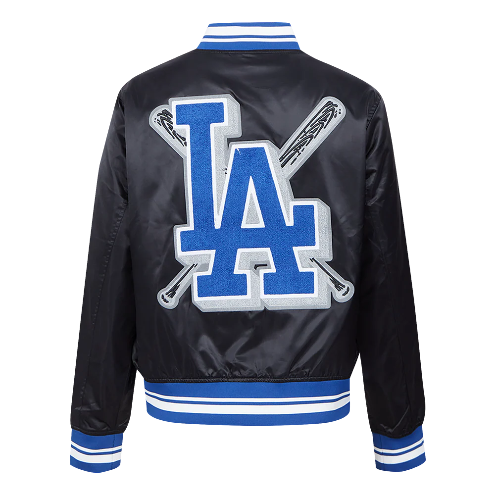 MLB LOS ANGELES DODGERS MASHUP WOMEN'S RIB SATIN JACKET