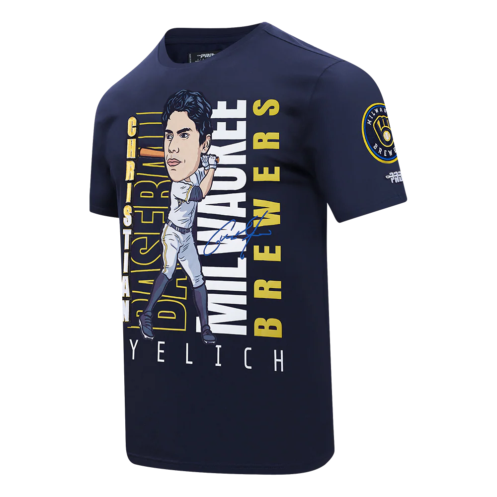 MLB MILWAUKEE BREWERS CHRISTIAN YELICH #22 REMIX AVATAR SINGLE JERSEY MEN'S TOP