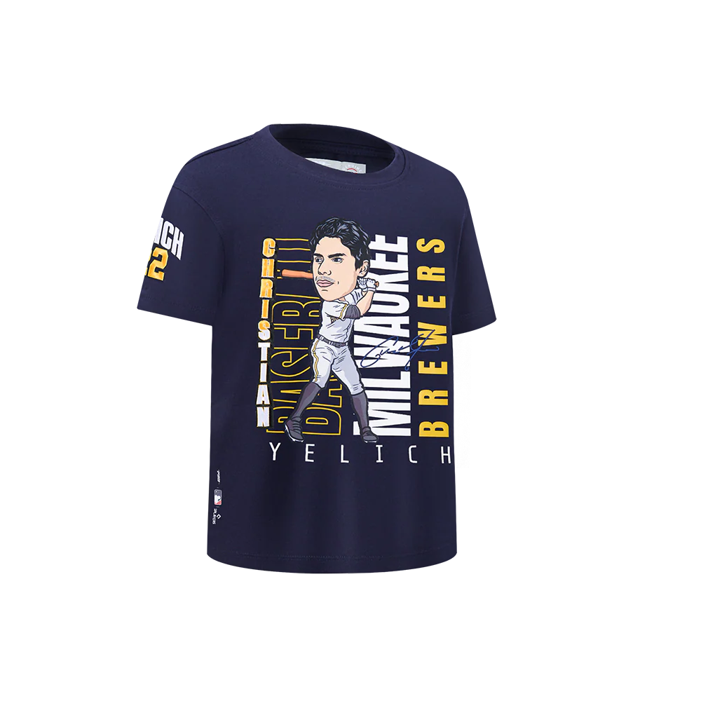MLB MILWAUKEE BREWERS CHRISTIAN YELICH #22 REMIX AVATAR LITTLE BOYS SHORT SLEEVE TOP