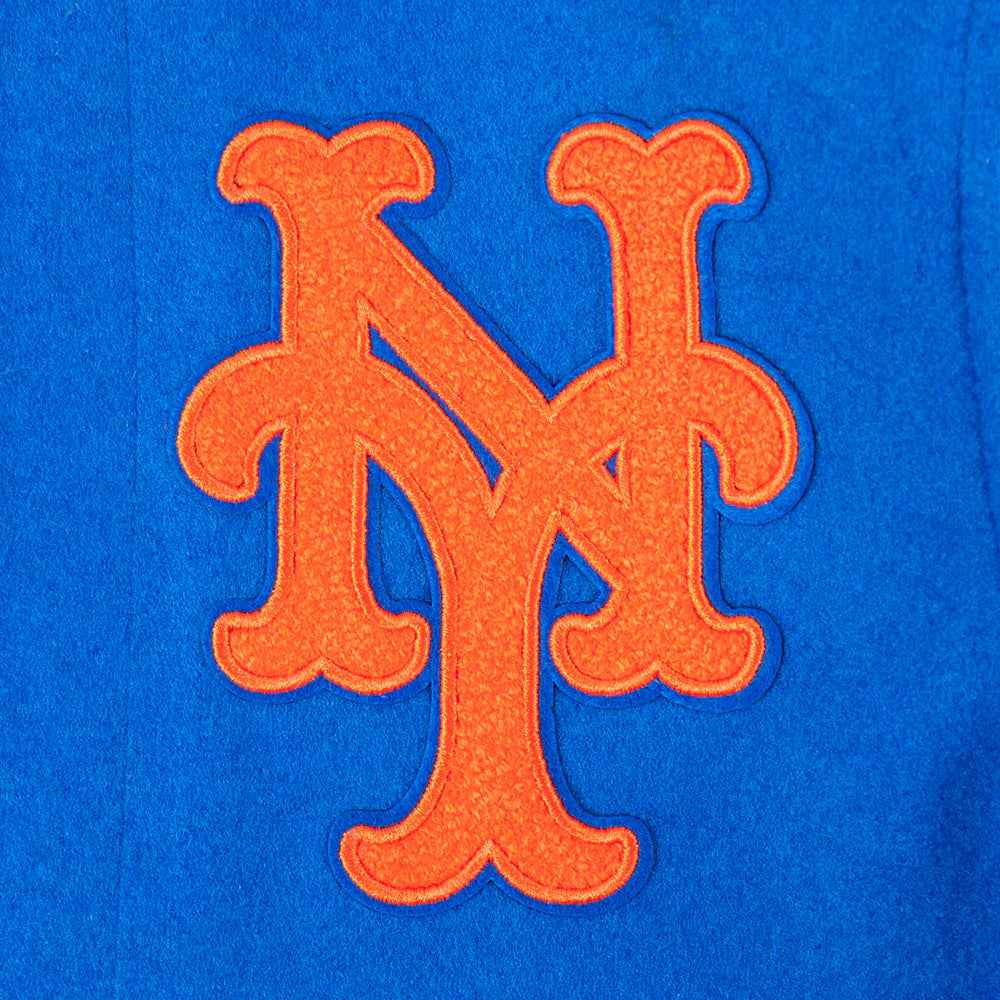 MLB NEW YORK METS RETRO CLASSIC BIG BOYS RIB WOOL VARSITY JACKET