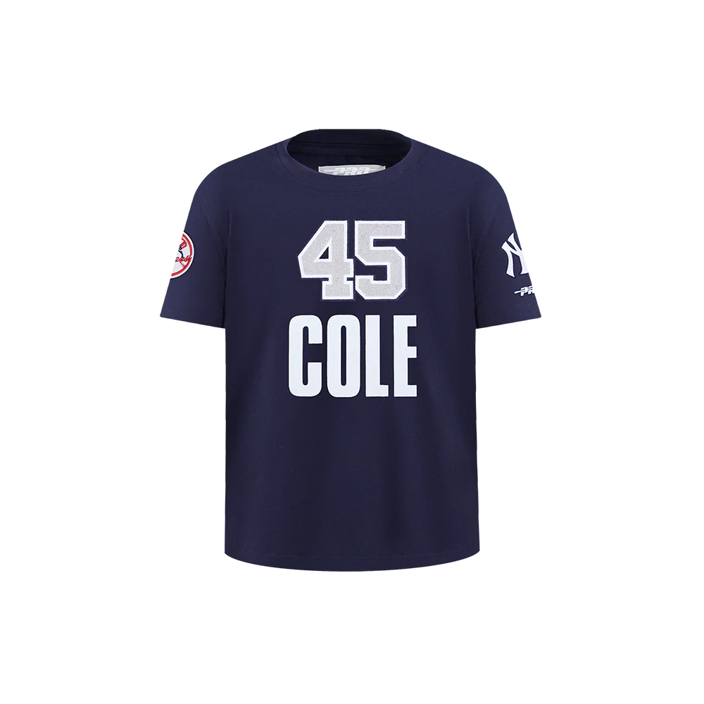 MLB NEW YORK YANKEES GERRIT COLE #45 CLASSIC PLAYER NAME AND NUMBER LITTLE BOY'S TEE