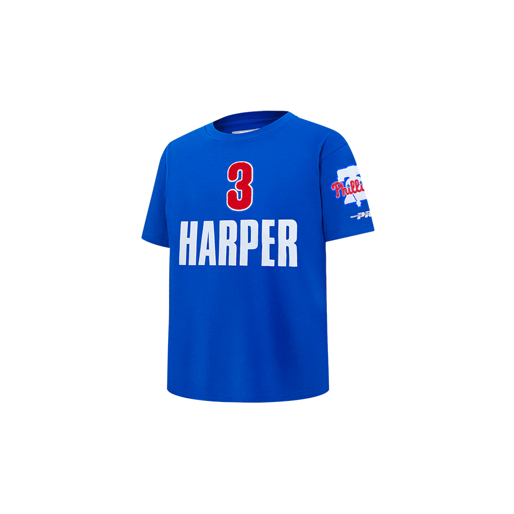 MLB PHILADELPHIA PHILLIES BRYCE HARPER #3 CLASSIC PLAYER NAME AND NUMBER TODDLER BOY'S TEE