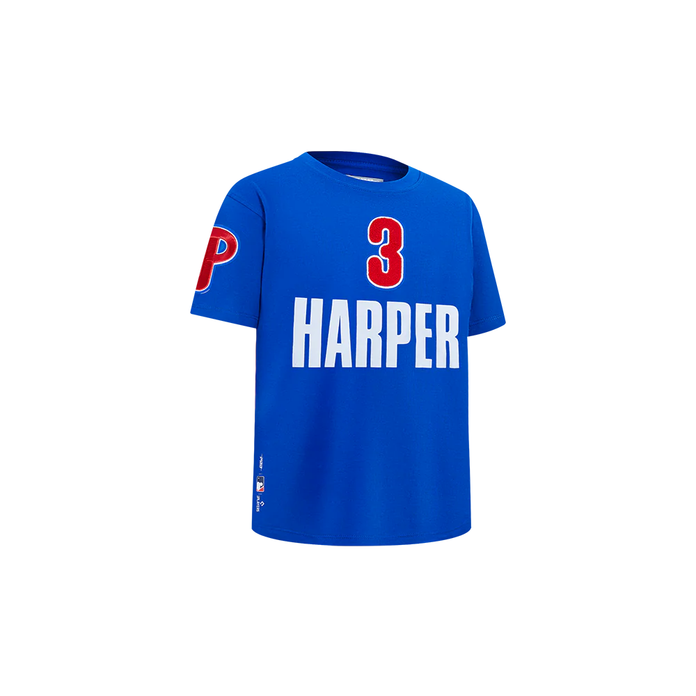 MLB PHILADELPHIA PHILLIES BRYCE HARPER #3 CLASSIC PLAYER NAME AND NUMBER TODDLER BOY'S TEE