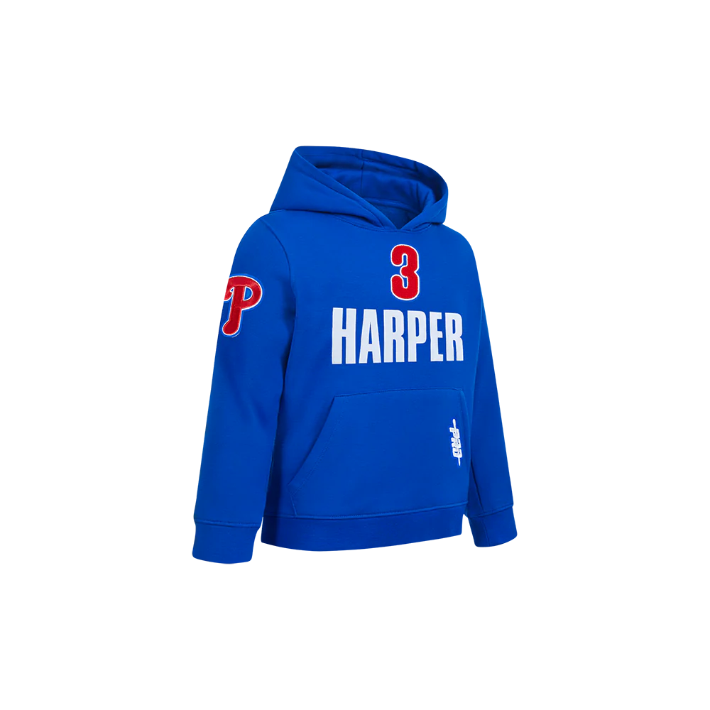 MLB PHILADELPHIA PHILLIES BRYCE HARPER #3 CLASSIC PLAYER NAME AND NUMBER TODDLER BOY'S PO HOODIE