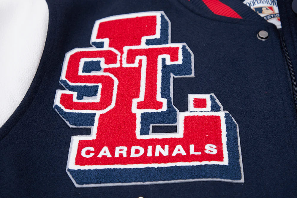 MLB ST. LOUIS CARDINALS RETRO MASHUP MEN'S RIB WOOL VARSITY JACKET
