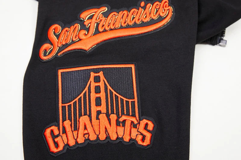 MLB SAN FRANCISCO GIANTS CLASSIC CHENILLE MEN'S FULL ZIP PULLOVER HOODIE