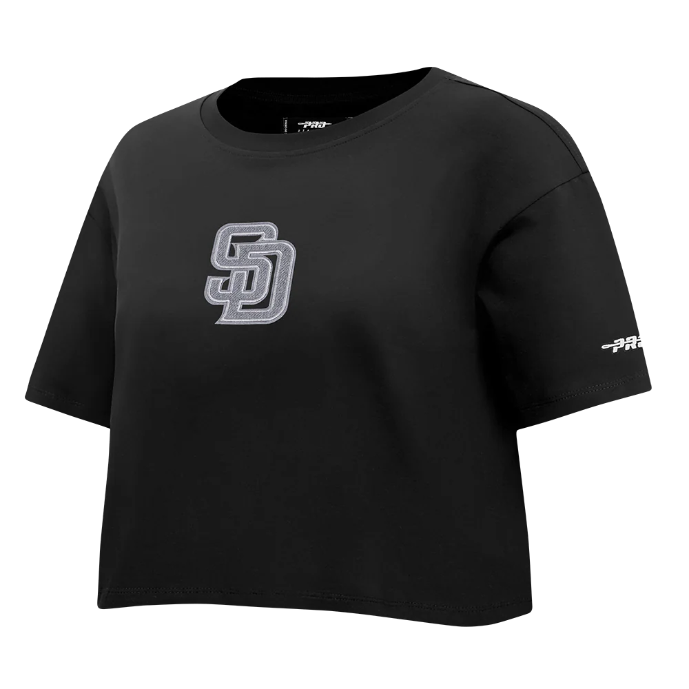 MLB SAN DIEGO PADRES REVERSE FRENCH TERRY WOMEN'S SINGLE JERSEY BOXY TOP