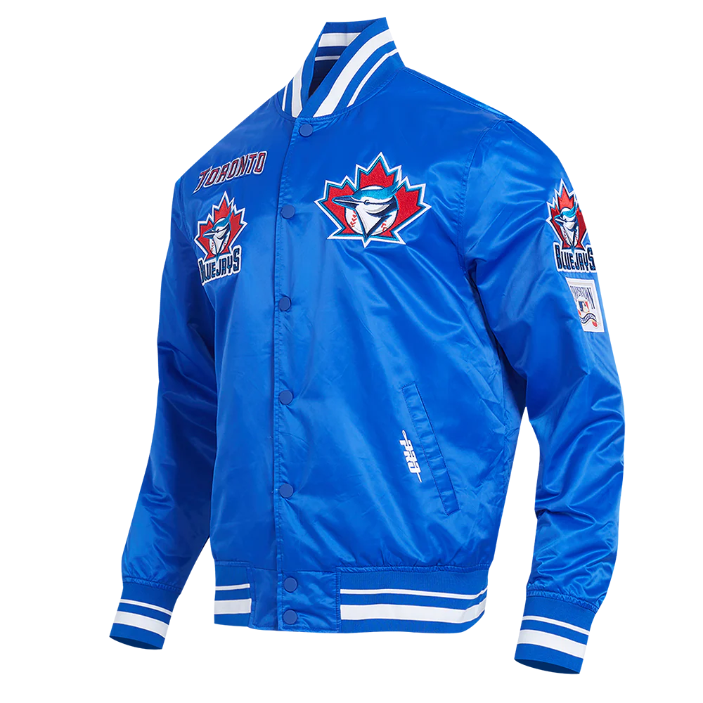 MLB TORONTO BLUE JAYS RETRO CLASSIC MEN'S RIB SATIN JACKET