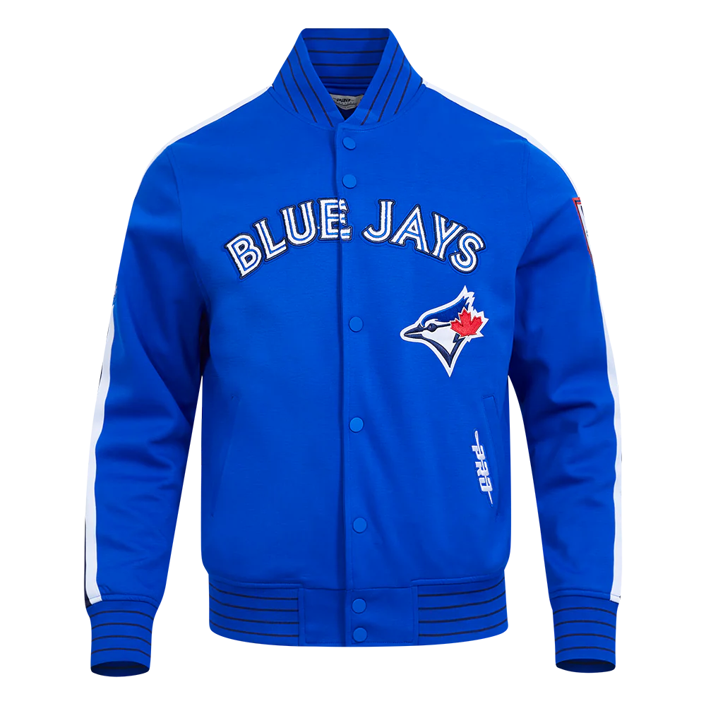 MLB TORONTO BLUE JACKETYS CURRENT LOGO PRO GAME DAY MEN'S DOUBLE KNIT JACKET
