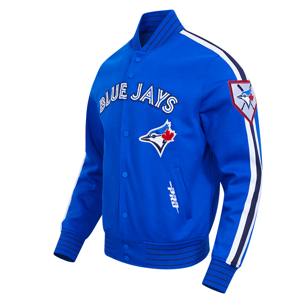 MLB TORONTO BLUE JACKETYS CURRENT LOGO PRO GAME DAY MEN'S DOUBLE KNIT JACKET