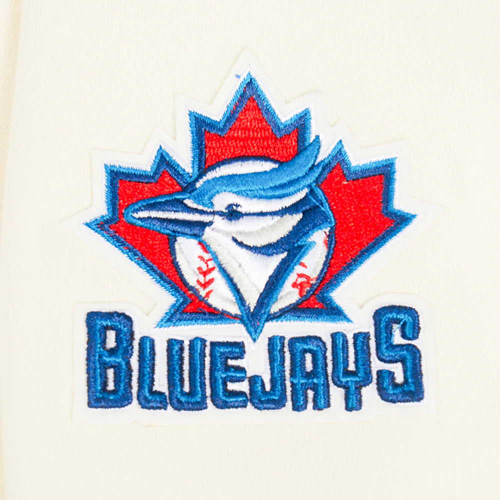 MLB TORONTO BLUE JAYS RETRO CLASSIC WOMEN'S RIB CROPPED PULLOVER HOODIE