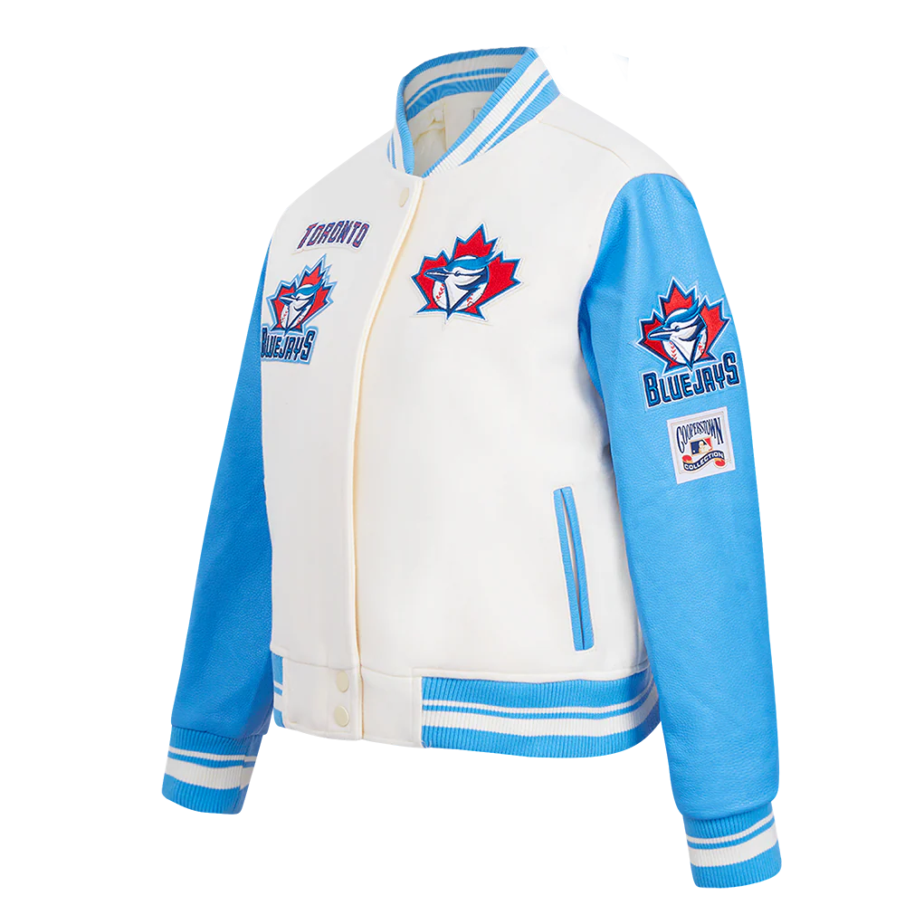 MLB TORONTO BLUE JAYS RETRO CLASSIC WOMEN'S RIB WOOL VARSITY JACKET