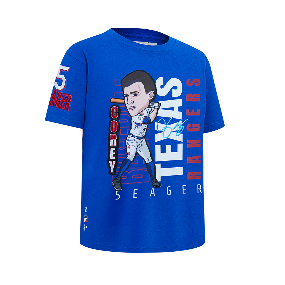 MLB TEXAS RANGERS COREY SEAGER #5 REMIX AVATAR TODDLER BOYS SHORT SLEEVE TOP
