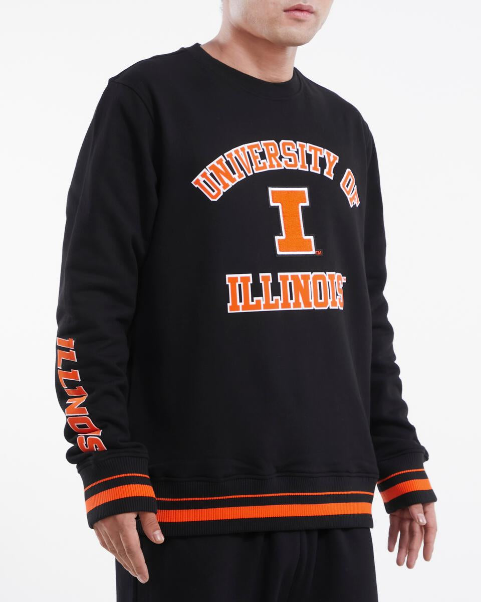 UNIVERSITY OF ILLINOIS URBANA-CHAMPAIGN CLASSIC STACKED LOGO FLC CREWNECK