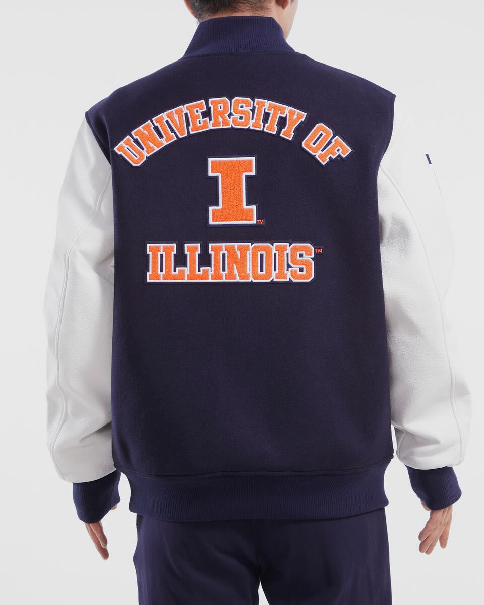 UNIVERSITY OF ILLINOIS URBANA-CHAMPAIGN CLASSIC WOOL VARSITY JACKET