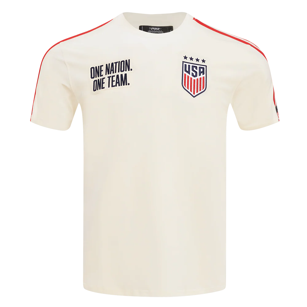 US SOCCER CLASSIC MEN'S 4 STAR SINGLE JERSEY STRIPED TEE