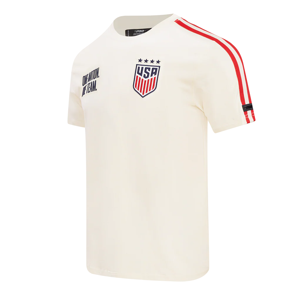 US SOCCER CLASSIC MEN'S 4 STAR SINGLE JERSEY STRIPED TEE