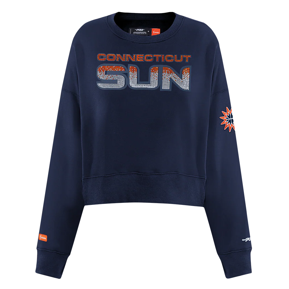 WNBA CONNECTICUT SUN JEWELS WOMEN'S FLEECE CREWNECK
