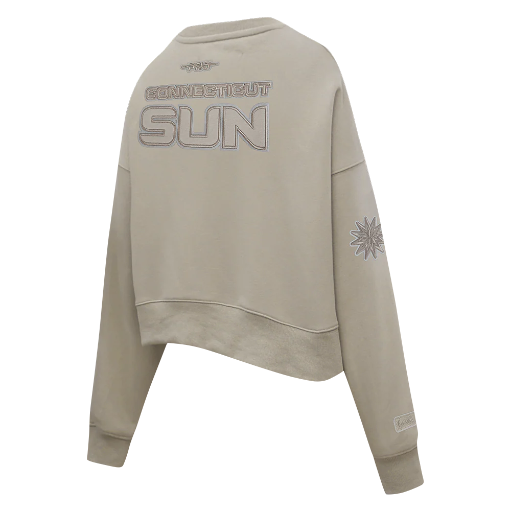 WNBA CONNECTICUT SUN NEUTRAL WOMEN'S FLEECE CREWNECK