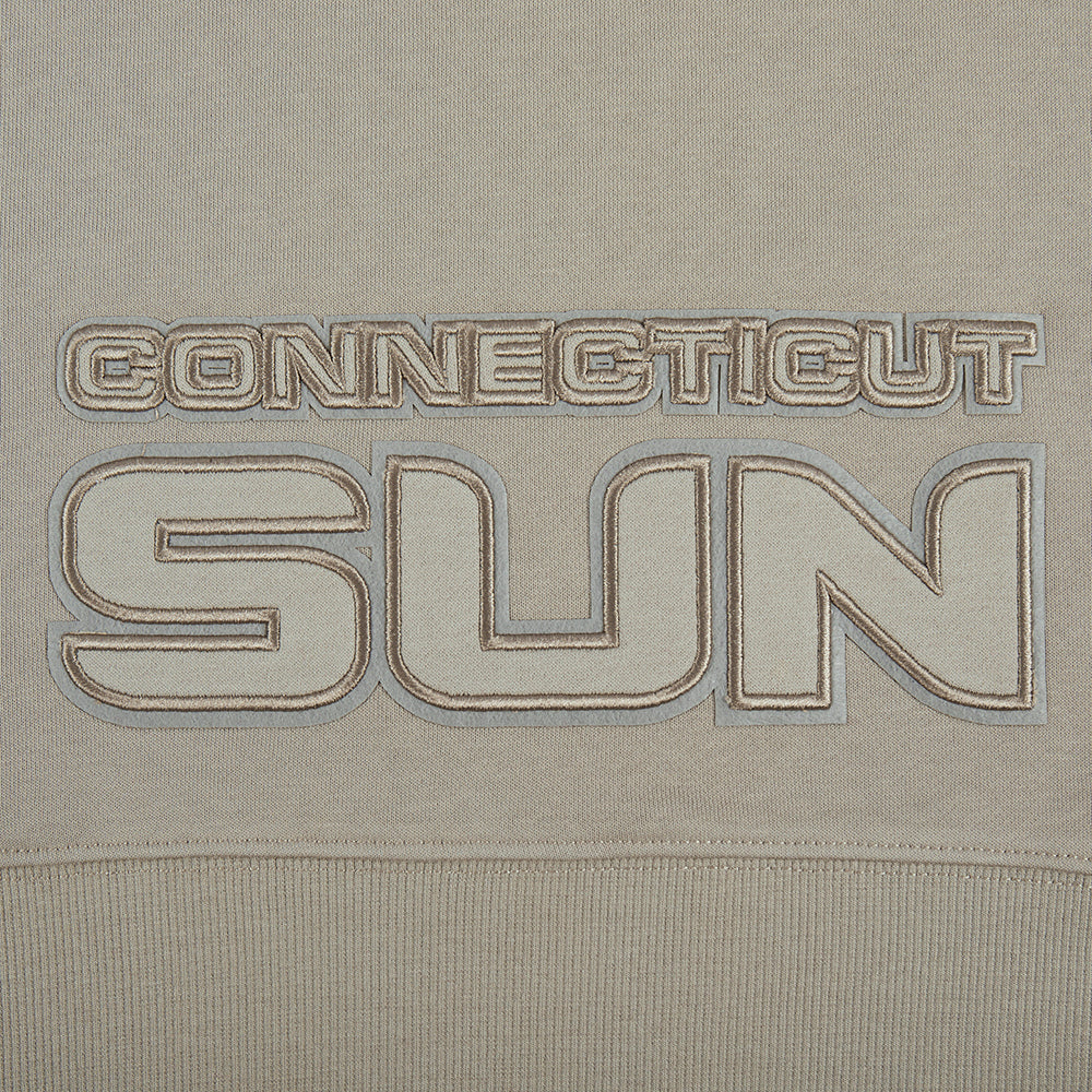 WNBA CONNECTICUT SUN NEUTRAL WOMEN'S FLEECE CROPPED PULLOVER HOODIE