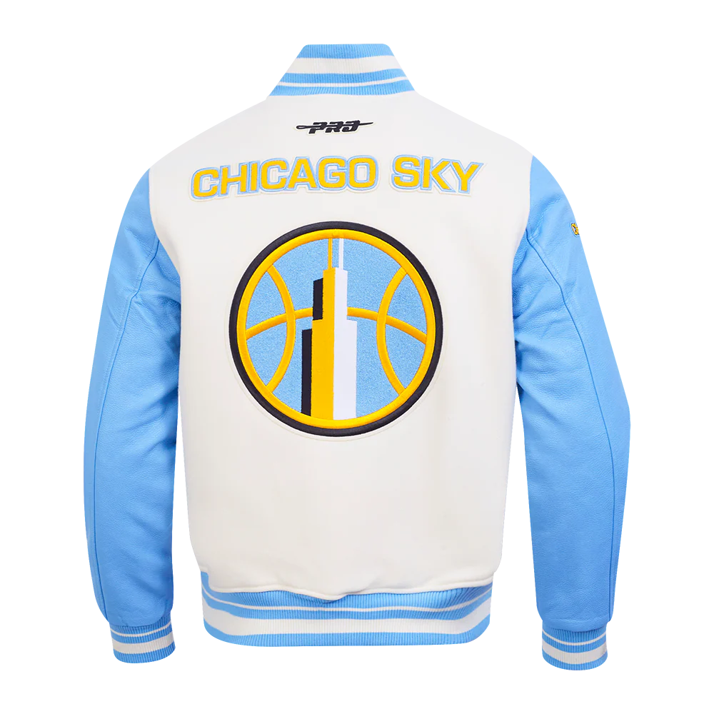 WNBA CHICAGO SKY RETRO CLASSICS MEN'S RIB WOOL VARSITY JACKET