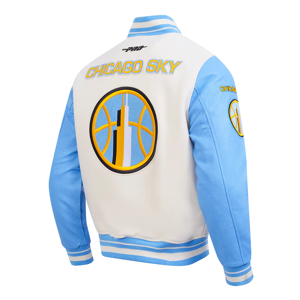 WNBA CHICAGO SKY RETRO CLASSICS MEN'S RIB WOOL VARSITY JACKET
