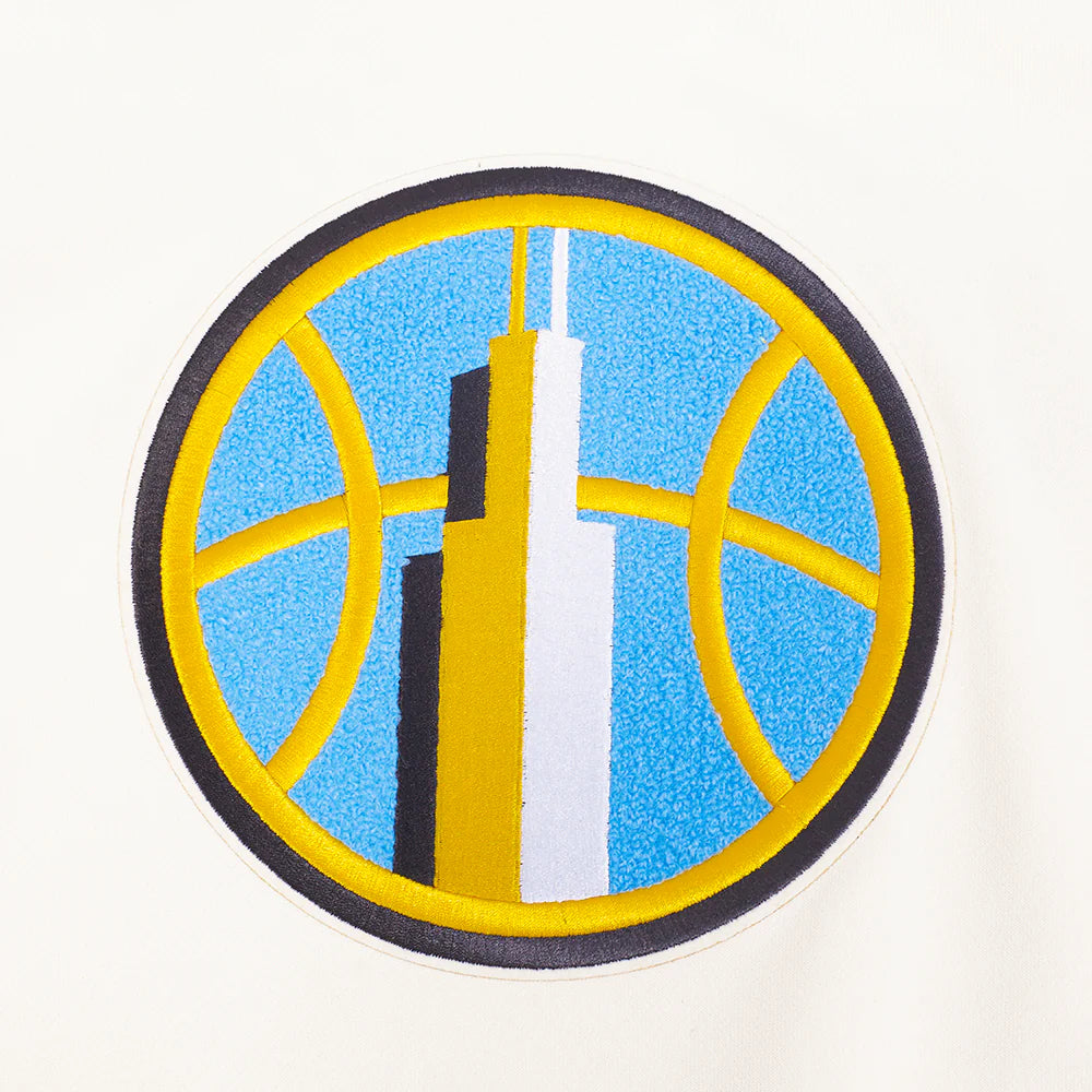 WNBA CHICAGO SKY RETRO CLASSICS WOMEN'S RIB FLEECE CROPPED PULLOVER HOODIE