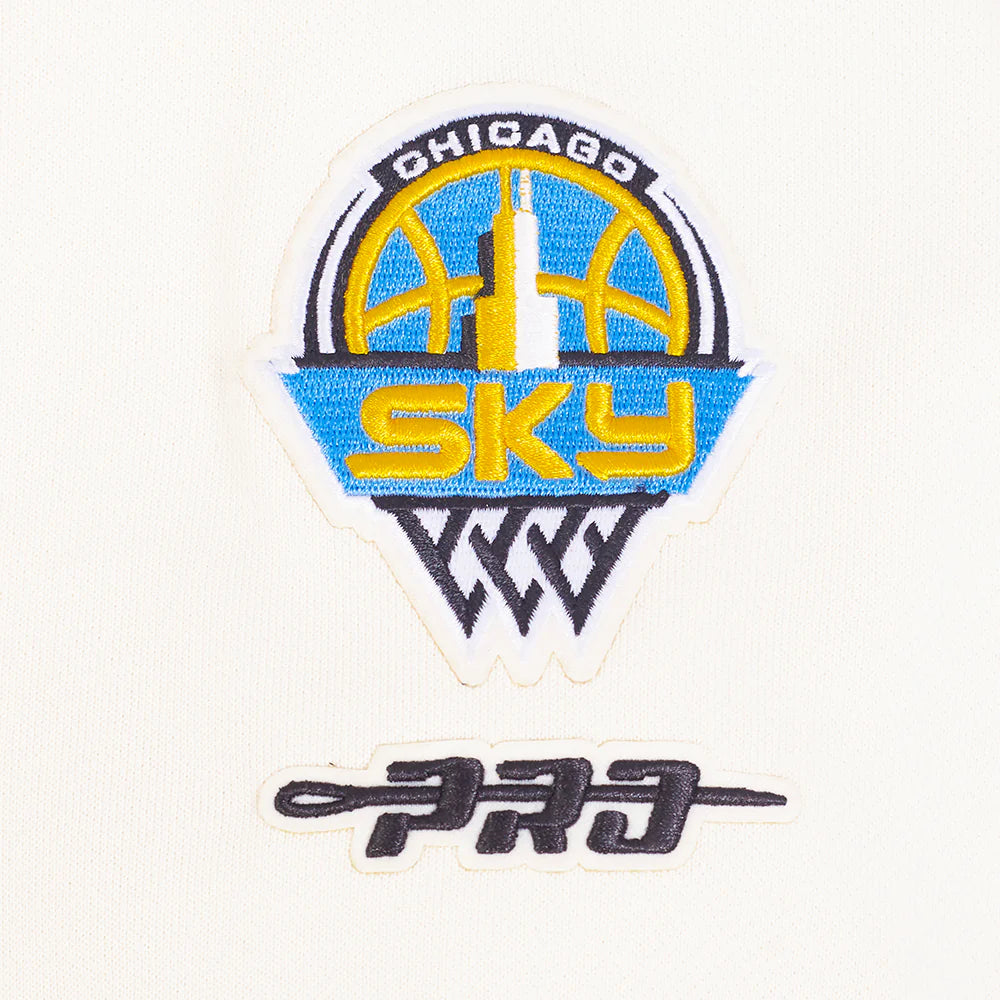 WNBA CHICAGO SKY RETRO CLASSICS WOMEN'S RIB FLEECE CROPPED PULLOVER HOODIE