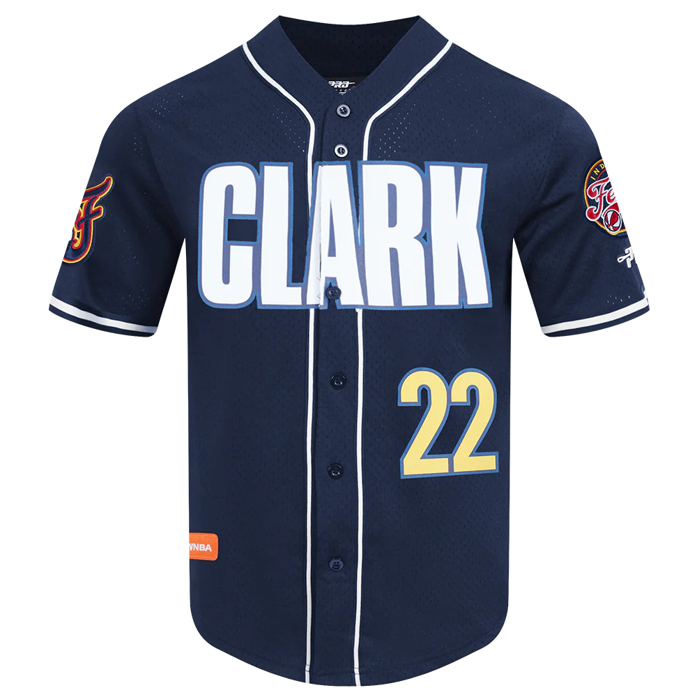WNBA INDIANA FEVER CAITLIN CLARK #22 CLASSIC PLAYER NAME AND NUMBER MEN'S MESH BUTTON DOWN SHIRT