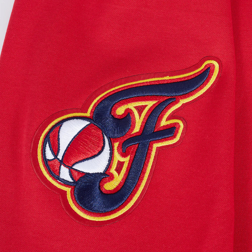 WNBA INDIANA FEVER CLASSIC CHENILLE MEN'S DOUBLE KNIT PULLOVER HOODIE
