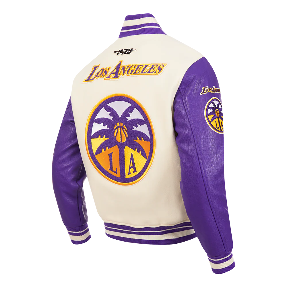 WNBA LOS ANGELES SPARKS RETRO CLASSICS MEN'S RIB WOOL VARSITY JACKET