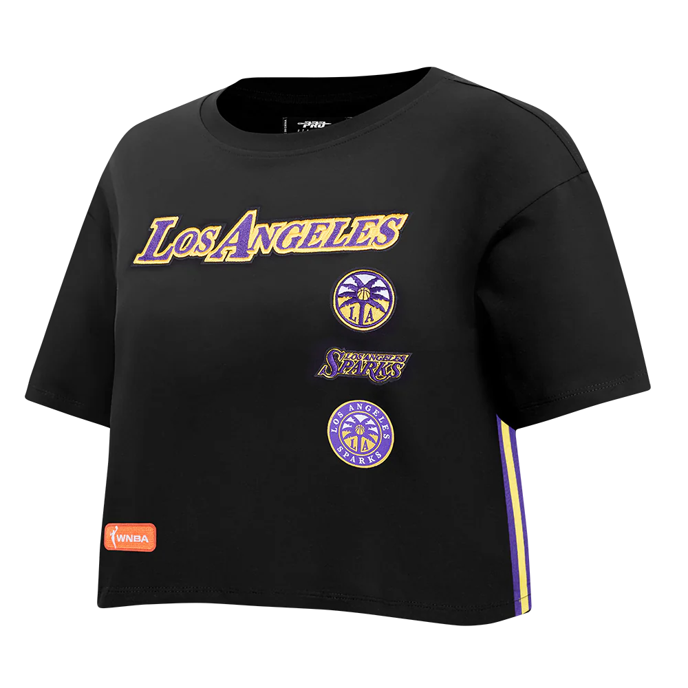 WNBA LOS ANGELES SPARKS RETRO CLASSICS WOMEN'S SINGLE JERSEY BOXY TEE
