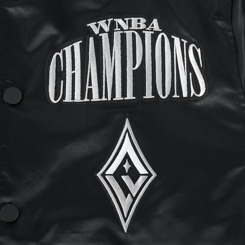 LAS VEGAS ACES WNBA FINALS 2025 PRO SATIN MEN'S RIB JACKET