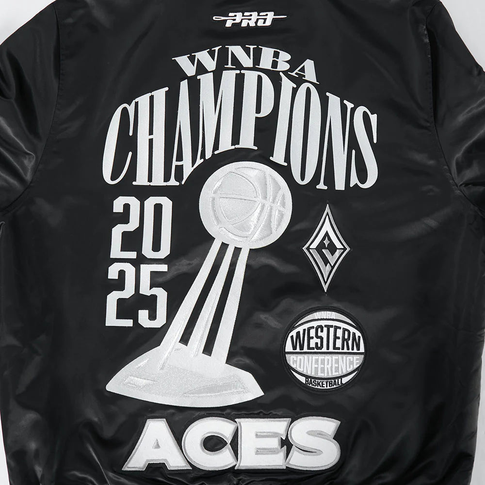 LAS VEGAS ACES WNBA FINALS 2025 PRO SATIN MEN'S RIB JACKET