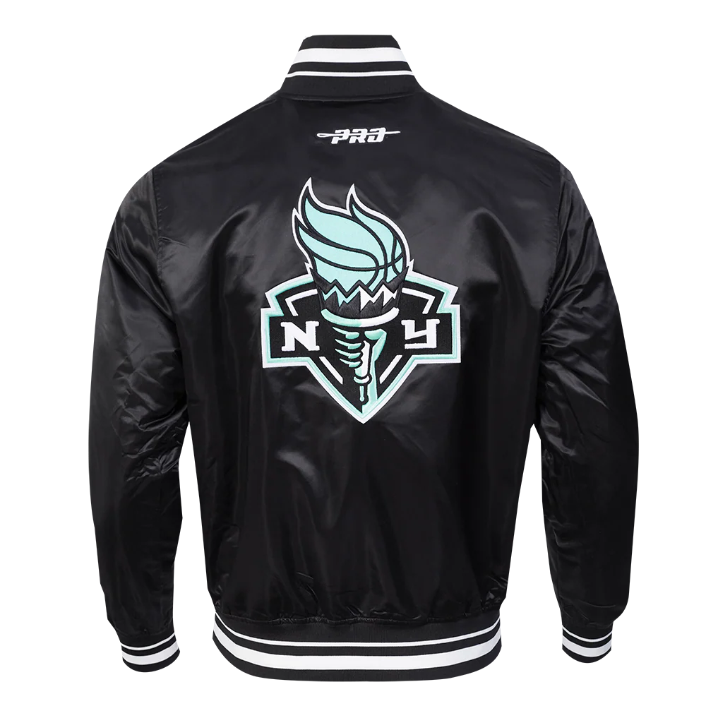 WNBA NEW YORK LIBERTY CITY RANSOM MEN'S RIB SATIN JACKET