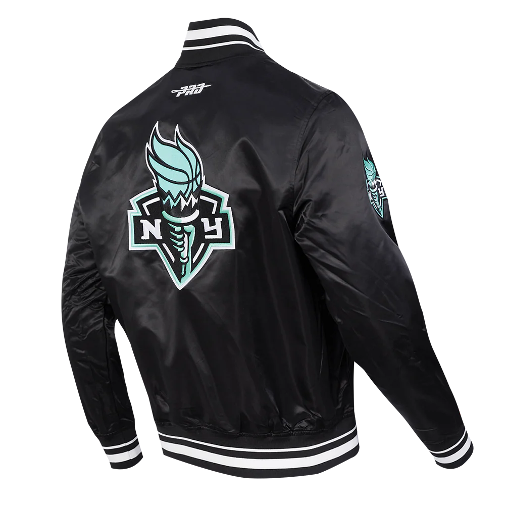 WNBA NEW YORK LIBERTY CITY RANSOM MEN'S RIB SATIN JACKET