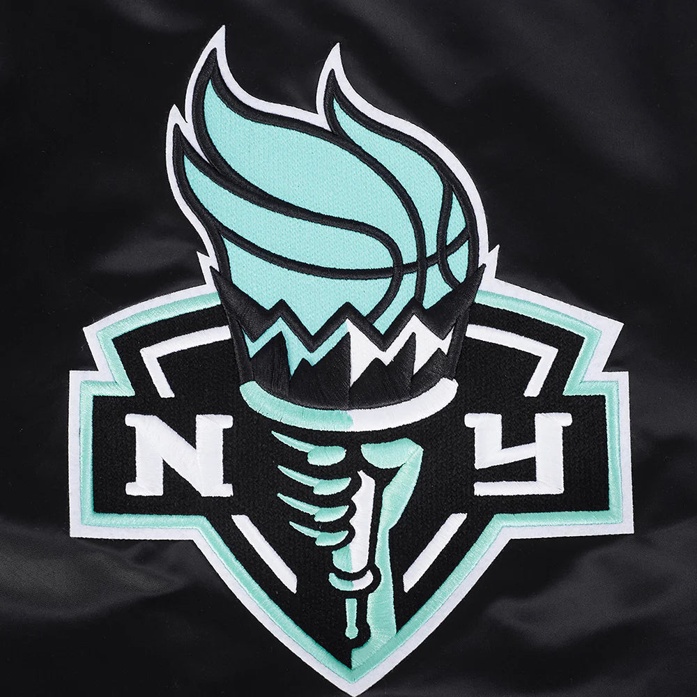 WNBA NEW YORK LIBERTY CITY RANSOM MEN'S RIB SATIN JACKET