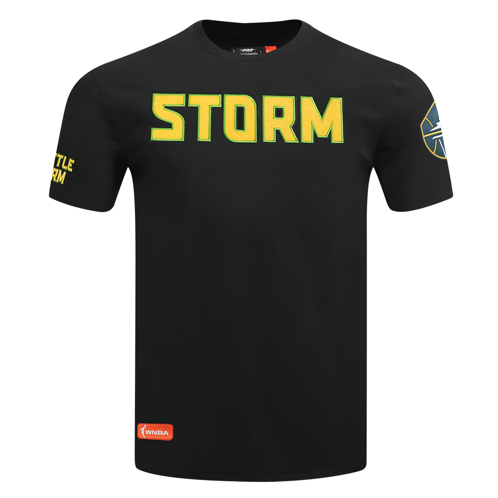 WNBA SEATTLE STORM CLASSIC CHENILLE MEN'S SINGLE JERSEY TEE