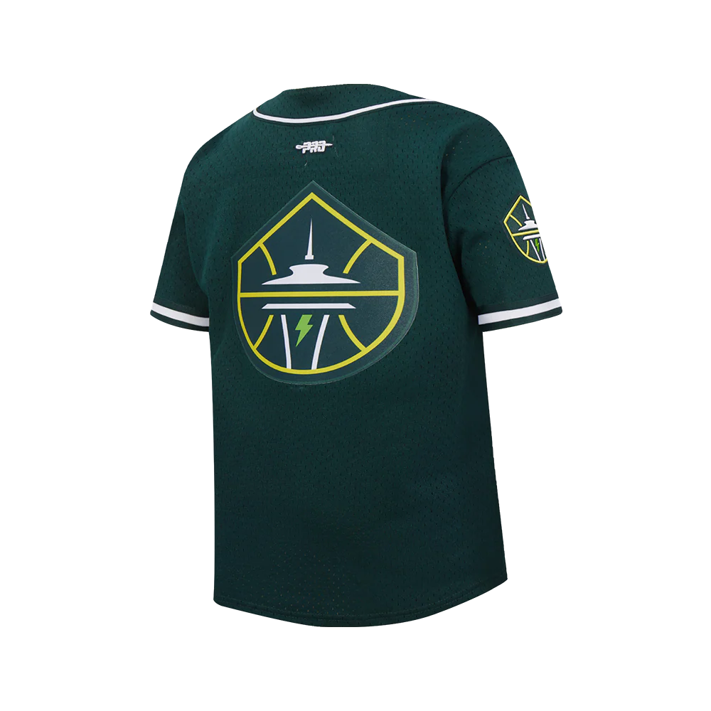 WNBA SEATTLE STORM CLASSIC MESH BIG BOY'S BUTTON DOWN SHIRT