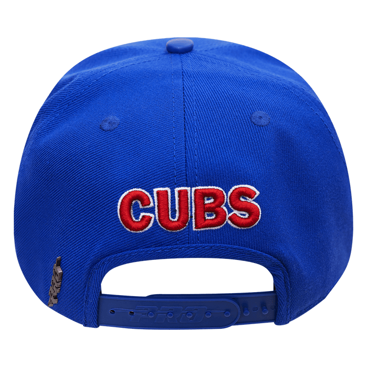 CHICAGO CUBS STACKED LOGO WOOL SNAPBACK HAT